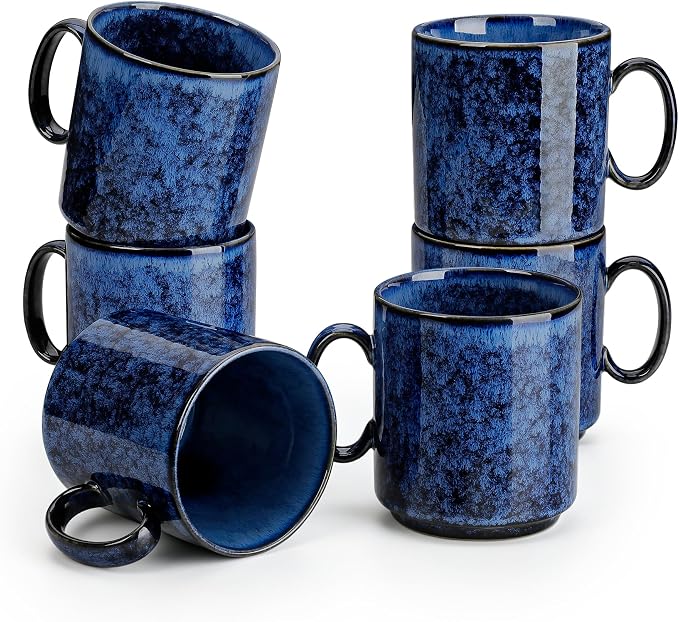 vancasso STARRY Ceramic Coffee Mugs Set of 6, 12 Oz Coffee Cups by vancasso