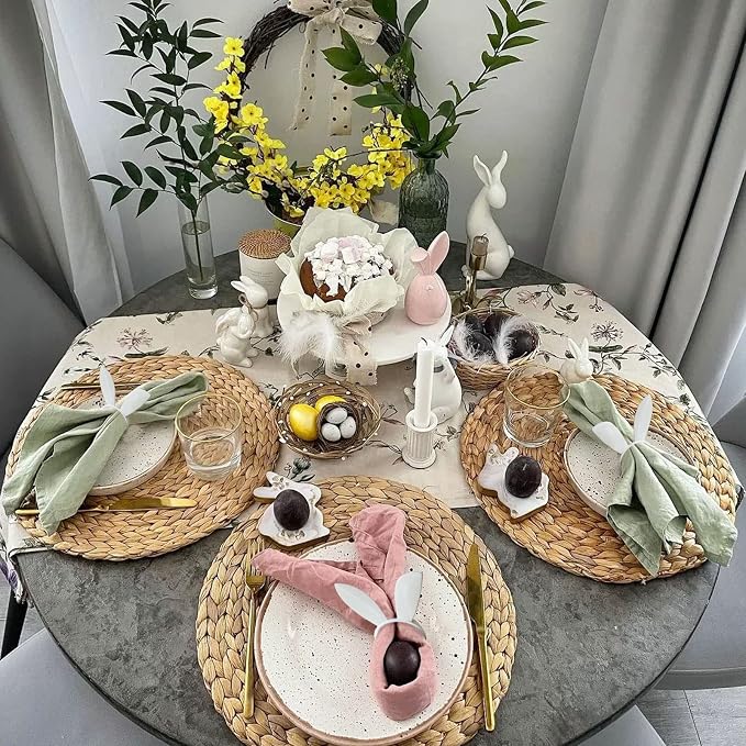 wonlex Easter Napkin Rings Set of 6, Dinner Party - Image 4