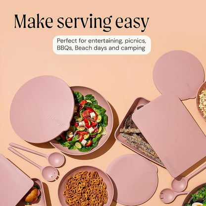 Salad Servers - Spoon and Fork Serving Set, Certified Recycled Food-Safe Plastic - Image 6