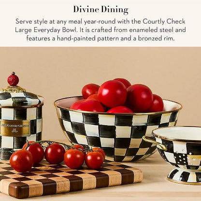 MACKENZIE-CHILDS Everyday Bowl, made from enameled steel, decorative serving - Image 2