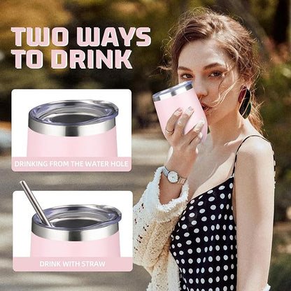 12oz/4 Pack Wine Tumbler Glasses - Image 5