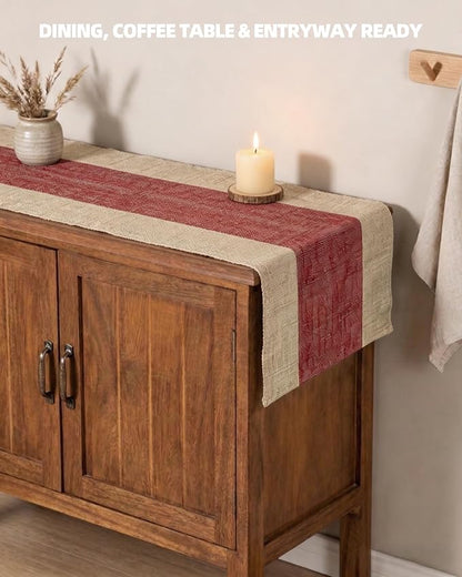 Table Runner, 13.8" × 72", 100% Natural Ramie, Handwoven | 100% Natural Ramie - Image 4