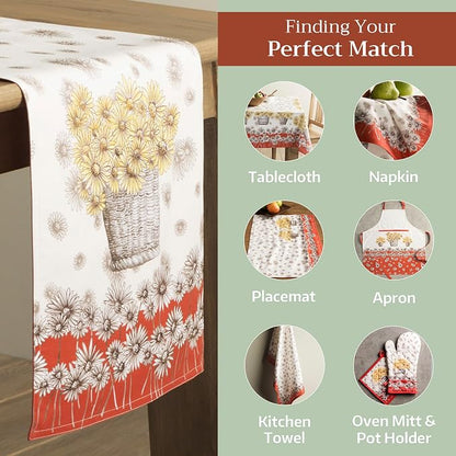 Maison d' Hermine Table Runner 100% Cotton 14.50" x 108" | Table Runners 108 - Image 5