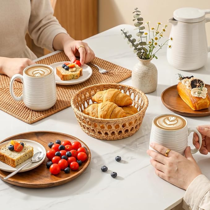Coffee Mugs, 15 Ounce Coffee Cups Set of 6, Ceramic Tea Cups - Image 8