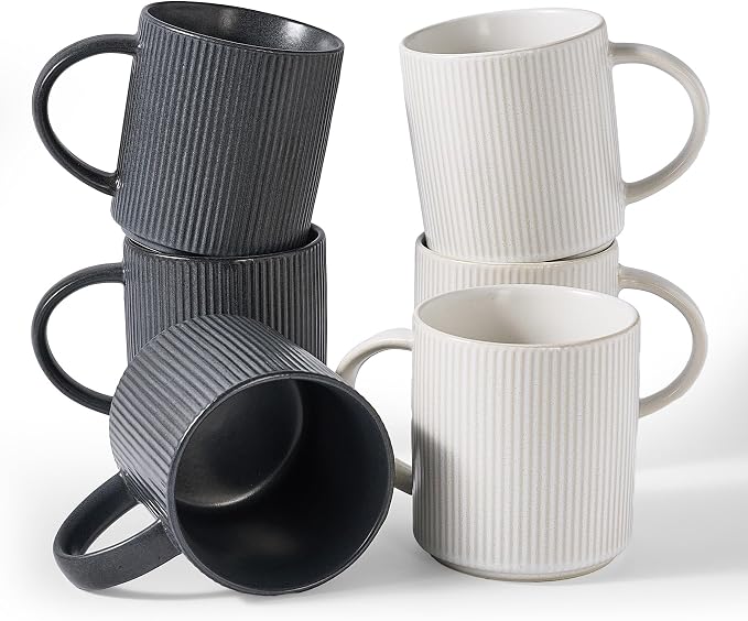 famiware Coffee Mug Set for 6, Star 16 oz Catering Mugs Cup Set by Famiware