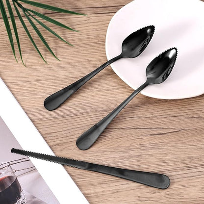 3pcs Serrated Grapefruit Spoons and Knife Set, Stainless Steel Grapefruit - Image 3