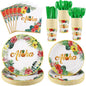 NatNarr Hawaiian Party Supplies Set, Paper Tableware Set by NatNarr
