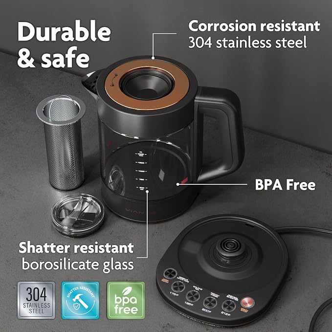 Viante Alba Electric Tea Kettle - Image 6