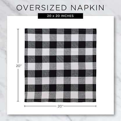 DII Checkered Tabletop Collection 100% Cotton, Machine Washable, Napkin Set - Image 8