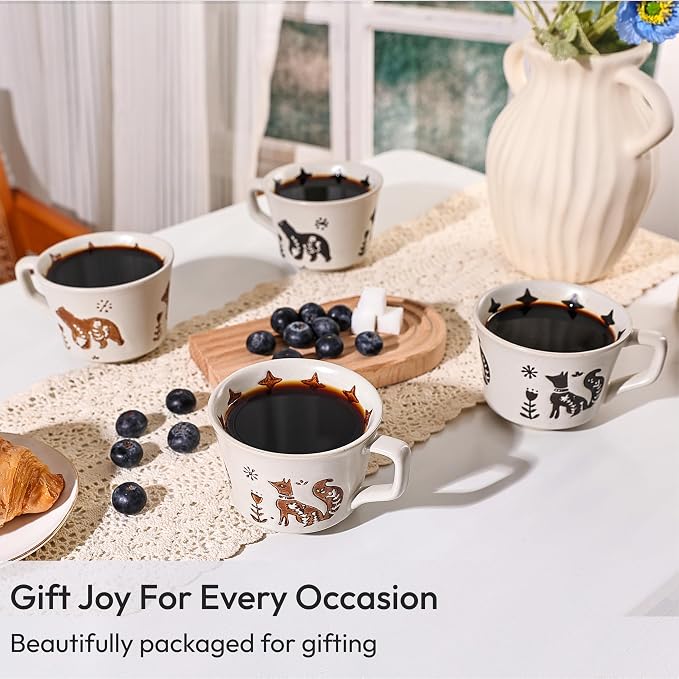 11 oz Ceramic Coffee Mug, Stoneware Teacup - Image 5