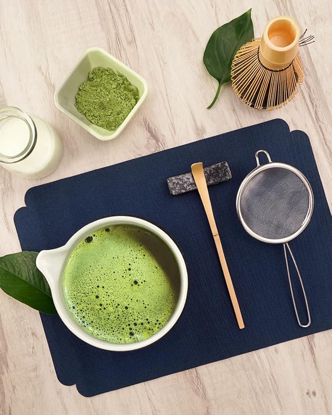 Joiish 7 Pcs Matcha Kit Set, Matcha Whisk and Bowl Set, Charcoal Grey | Ceramic - Image 7