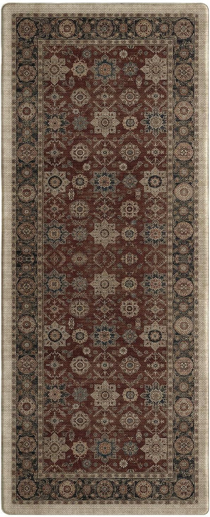 Color&Geometry Anti Fatigue Kitchen Mats for Floor 24x59, Vintage Decor, Easy Clean, Waterproof & Oil Proof, 0.4" Thick Cushioned, Non-Slip Kitchen Runner Rug for Sink, Laundry, Office, Deep Russet