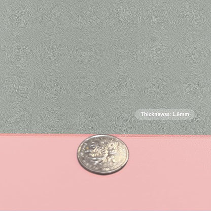 Leather Table Cover,1.8mm Thick,30x48 Inch Desk Cover,Large Desk Mat,Table Protector,Table Cover Protector,Desk Top Cover,Table Tops Cut to Size(Pink+Silvery,30x48)