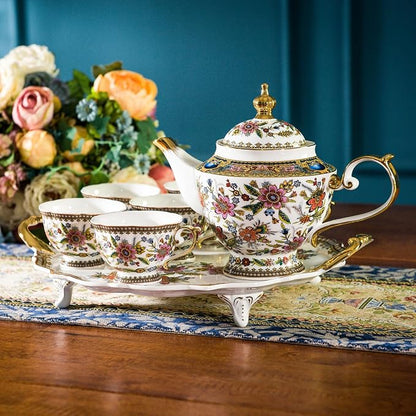 ACMLIFE Fine Bone China Tea Set, 13-Piece English Tea Set - Image 8