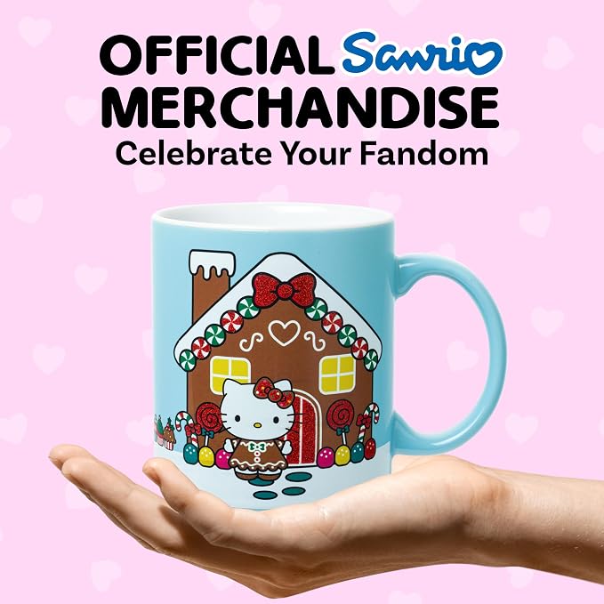 Silver Buffalo Sanrio Hello Kitty Gingerbread House, Ceramic Mug, 20oz | Holiday - Image 4