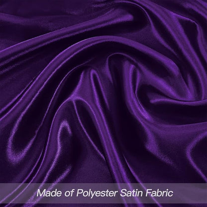 P Pothuiny 24 Pcs Purple Satin Napkins 17 x 17 Inch, Satin Cloth Napkins | - Image 4