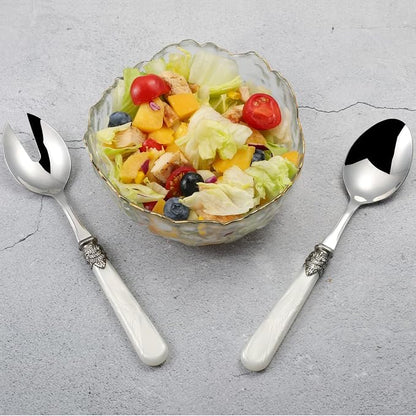 2-piece Salad Servers Stainless Steel Salad Serving Set Salad Fork and Spoon - Image 6