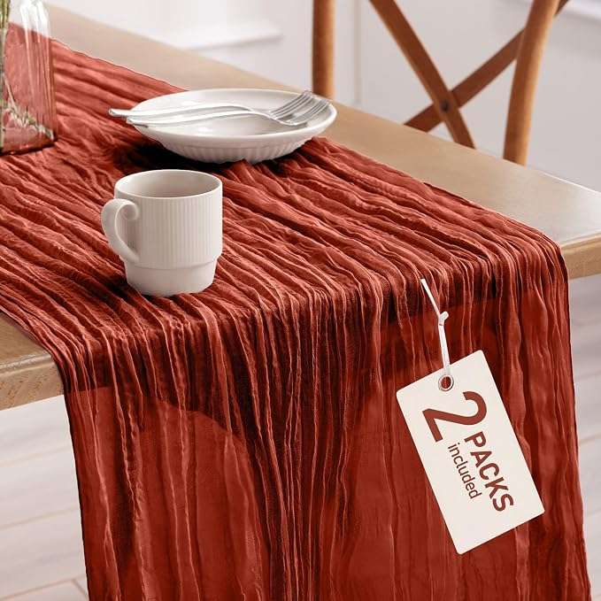 Pureegg 2-Pack Fall Thanksgiving Table Runner, Baby Shower, Wedding and by Pureegg