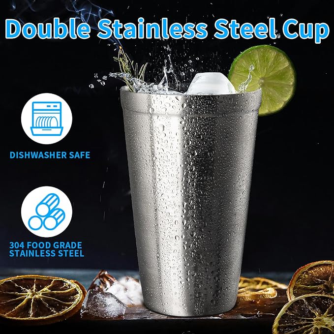 LINALL Stainless Steel Cups, 18oz Shatterproof Cup Double Wall Drinking - Image 4