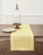 Solino Home 100% Pure Linen Dining Table Runner Yellow Woven, 14 x 132 in | by SolinoHome