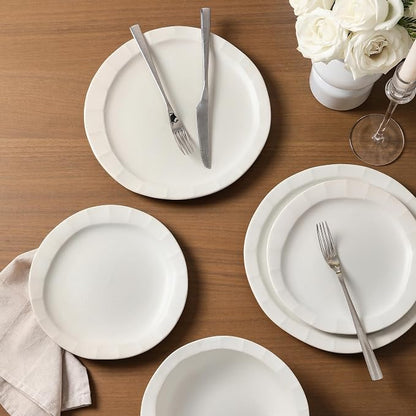Stone Lain Oasis Stoneware 24 Piece Dinnerware Set, Home Kitchen Dish Set - Image 3