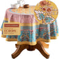 Maison d' Hermine Table Cloth Round Table 100% Cotton 63 Round Inches Tablecloth Reusable Decorative for Dining Room Farmhouse Home Valentines Day Decorations Spring Summer - Marquise