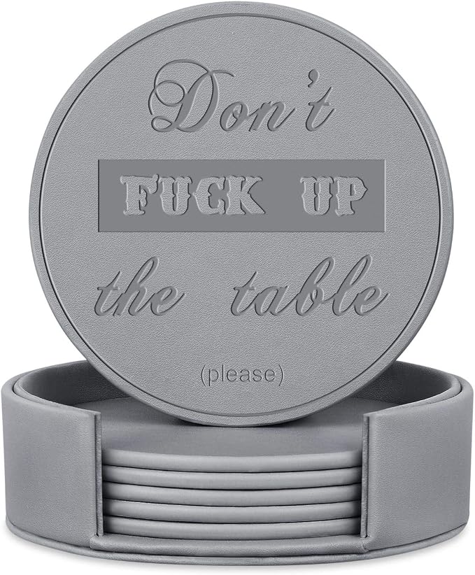 Funny Coasters, Perfect Housewarming Hostess Gifts, Protect Furniture from by THIPOTEN