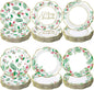 Gerrii 60 Pcs Christmas Party Plates 7 Inch Holly Berries Disposable Paper by Gerrii