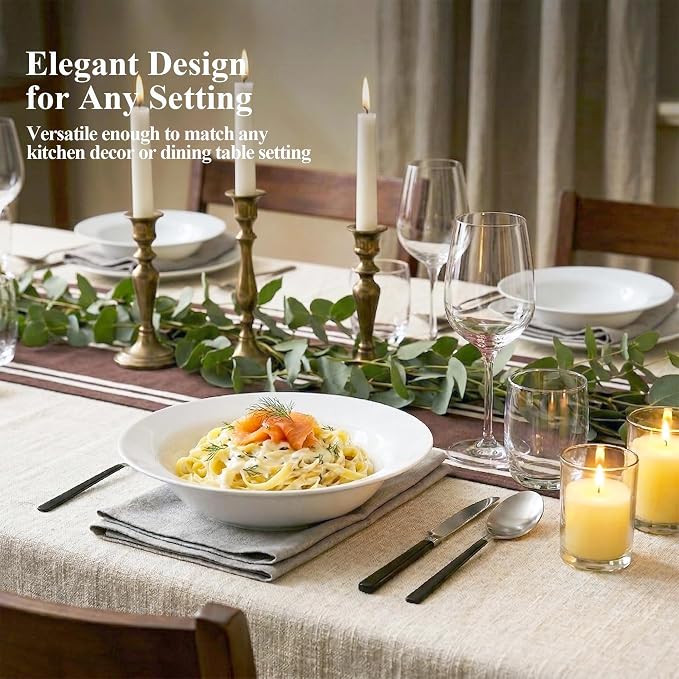 Soup and Pasta Bowls Set of 4, Microwave & Dishwasher Safe - Image 6