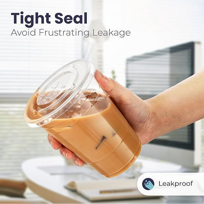 Fit Meal Prep 100 Pack 16 oz Plastic Iced Coffee Cups - Image 3