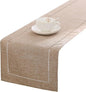 Tosewever Decorative Linen Table Runner Farmhouse Style Tabletop Collection 14 by Tosewever