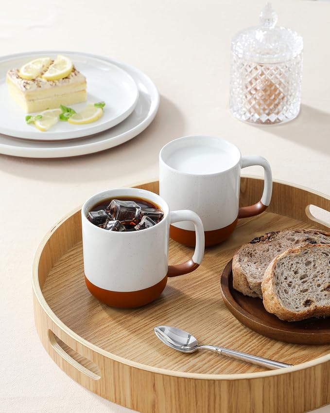MALACASA Ceramic Coffee Mugs Set of 4, 11oz Coffee Cups, Modern Farmhouse Mugs - Image 7
