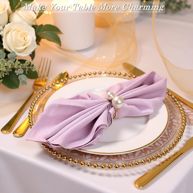 Pearl Napkin Rings Set of 12 - Image 3