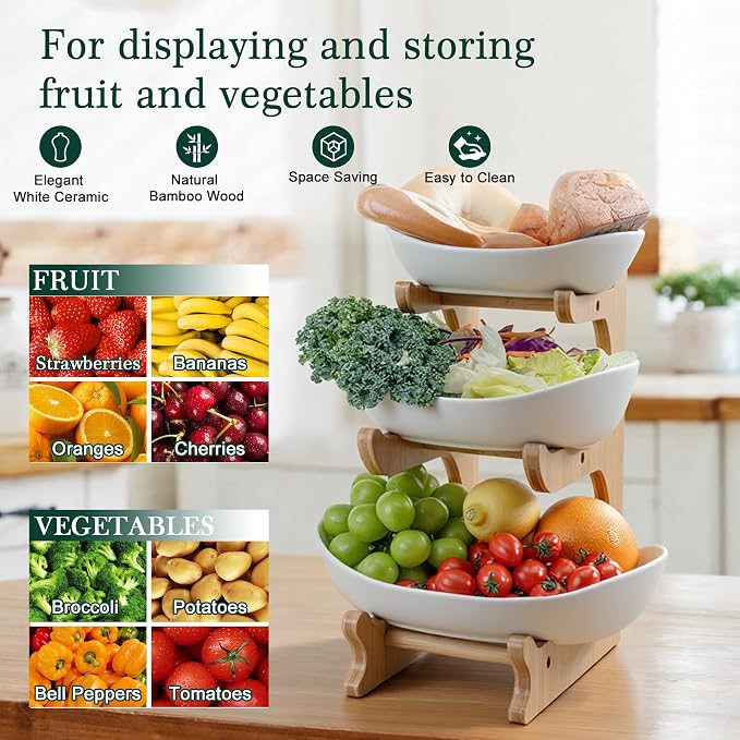 SEVEN SPARTA Fruit Bowl for Kitchen Counter - Image 3