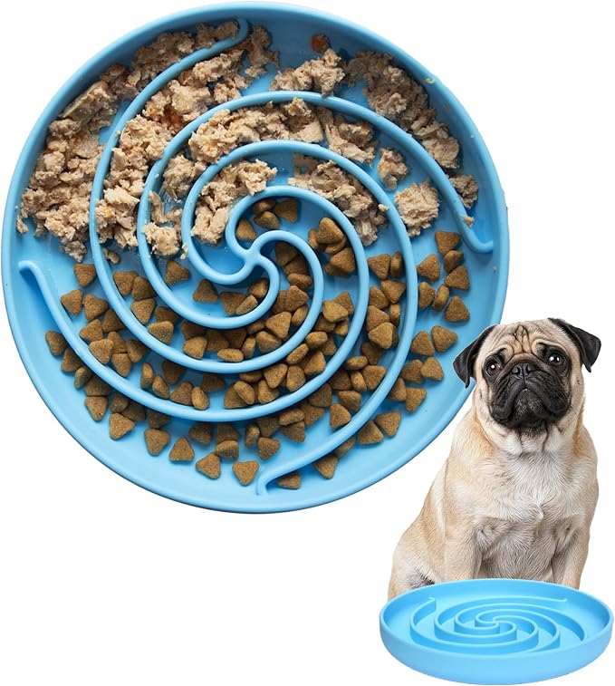 Bifeaw Slow Feeder Dog Bowls, Dishwasher Microwave Safe Silicone Puppy Puzzle by Bifeaw