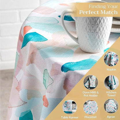 Maison d' Hermine Table Cloth Round Table 100% Cotton 63 Round Inches Tablecloth Reusable Decorative for Dining Room Farmhouse Home Valentines Day Decorations Spring Summer - Summer Picnic