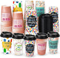 50 Pack 16 oz Disposable Coffee Cups by Ovveroche