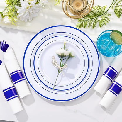 WELLIFE 700 Pcs Blue Plastic Plates - Image 6