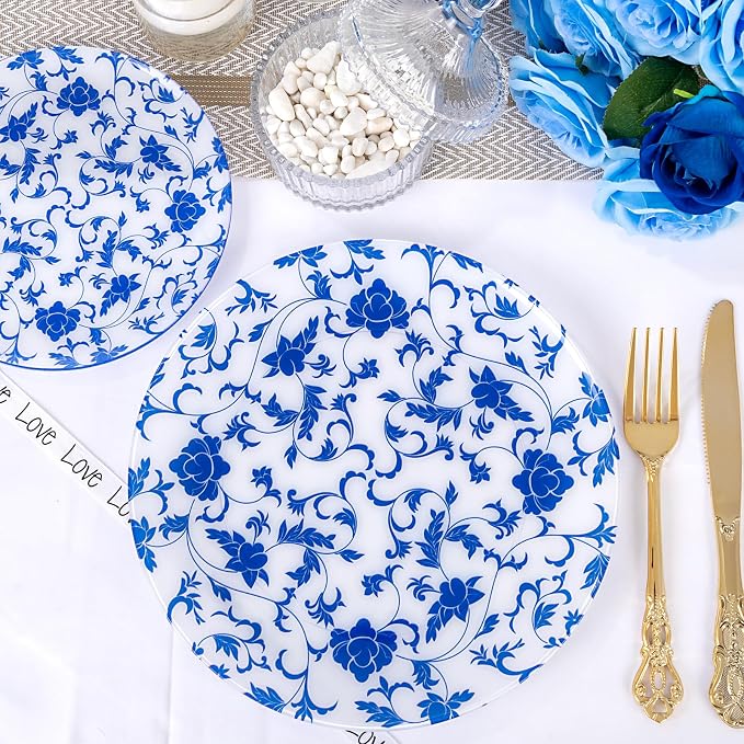 60 PCS Blue Plastic Plates - Image 8