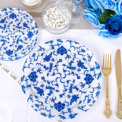 60 PCS Blue Plastic Plates - Image 8