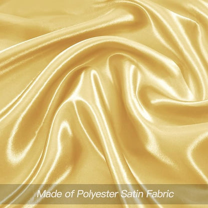 P Pothuiny 12 Pcs Gold Satin Napkins 17 x 17 Inch, Satin Cloth Napkins | Square - Image 4