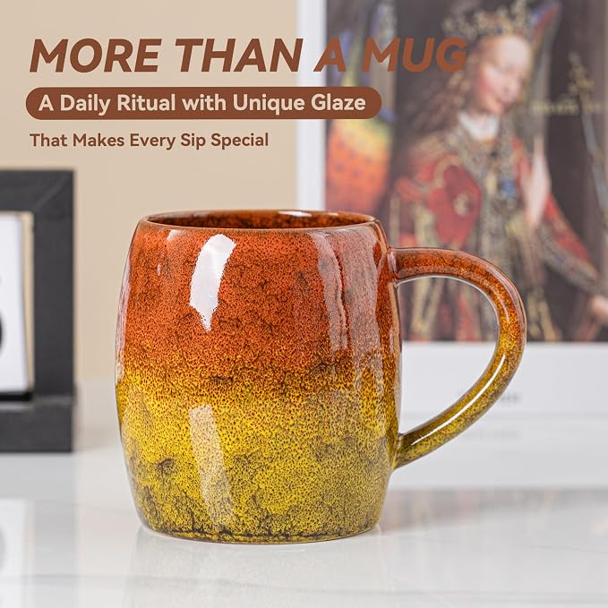 Handmade 22oz Ceramic Coffee Mug, Ergonomic Large Handle, Ideal Gift - Image 7