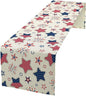 4th of July Table Runner, American Patriotic Independence Day Red Blue White by JanJCurt