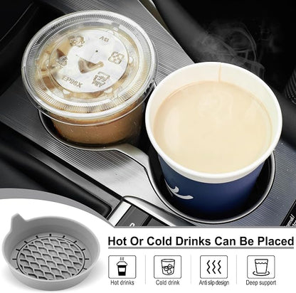 Car Cup Holder Coaster, Silicone Cup Holder Insert, Universal Non-Slip Cup - Image 2