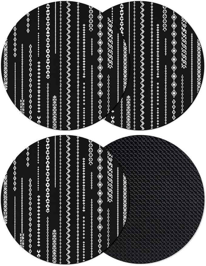 Contemporary Geometric Coasters Set of 4, Absorbent Coasters by Unknown