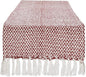 DII Woven Basics Collection 100% Cotton Knit Table Runner, Barn Red by DII
