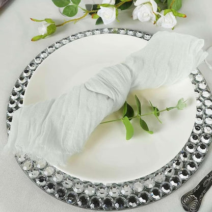 Efavormart 5 Pack 24"x19" Ivory Matte Gauze Cheesecloth Napkins, Classic Cotton by efavormart