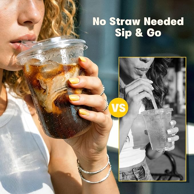 100 Pack 16 oz Round Bottom Plastic Cups - Image 5