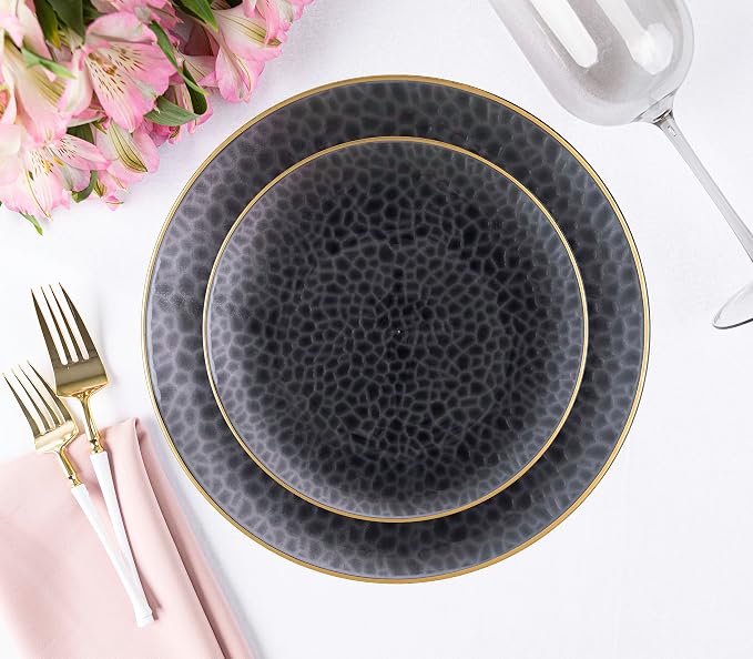 PLASTICPRO 64 Piece Combo Plate Set includes 32-7'' inch Plates & 32-10'' inch - Image 4