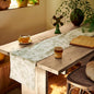 jinchan Green Floral Linen Table Runner 13 x 72 Inch Rustic | Nature-inspired by JINCHAN